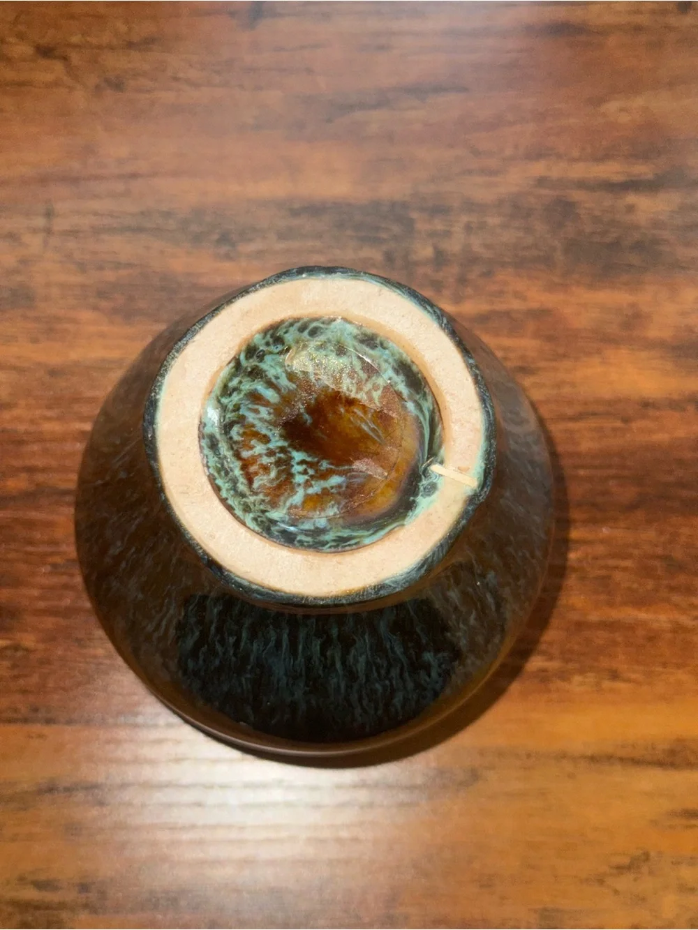 Small Brown Glazed Ceramic Vase